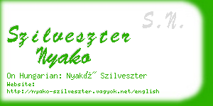 szilveszter nyako business card